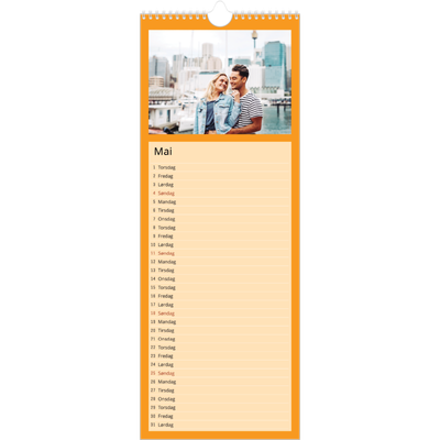 Fotokalender smal  — Stilrene farger [kalender-forside]