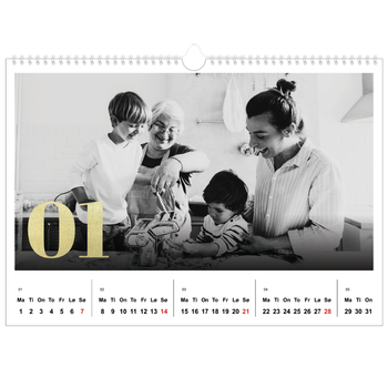 Fotokalender A3 — Glitter tall