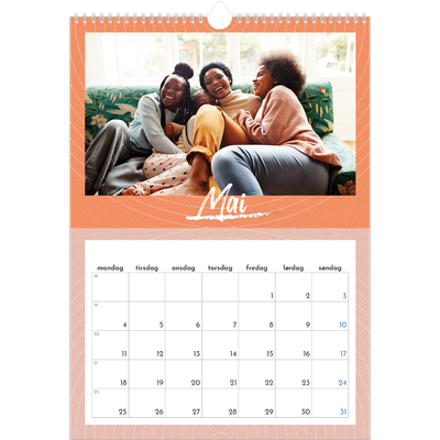 A3 Månedskalender — Fargerik kalender [kalender-forside]