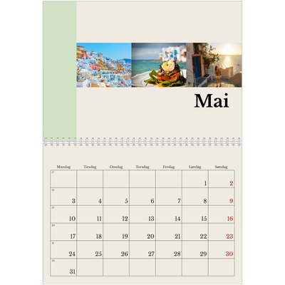 Fotokalender A4 dobbel (30 x 40 cm) — Verdens severdigheter [Mai]