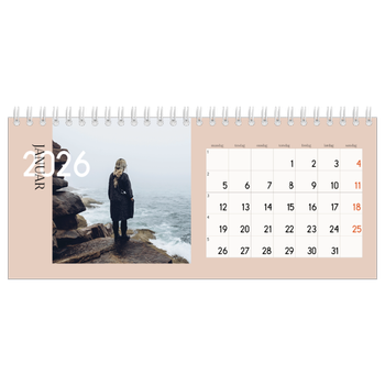 Bordkalender med foto — Overlappende tekst
