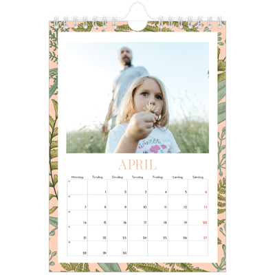 Fotokalender A5 — Blomstrende bakgrunner [April]
