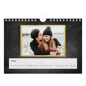 Fotokalender A5 — Rammer med glitter