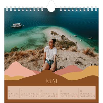 Månedskalender kvadratisk — Nøytrale fjell [kalender-forside]