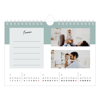 Fotokalender A5 — Kalender med "To do"-liste [Januar]