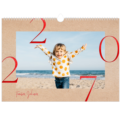 Fotokalender A3 — Røde detaljer [kalender-forside]