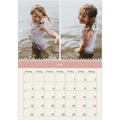 Fotokalender A4 dobbel (30 x 40 cm) — Pastellkapitler [kalender-forside]