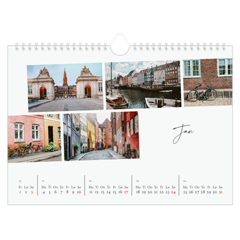 Fotokalender A4 — Byferie (hvit)