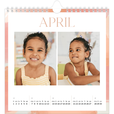 Månedskalender kvadratisk — Penseleffekt [April]