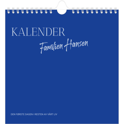 Månedskalender kvadratisk — Klassisk kobolt [kalender-forside]