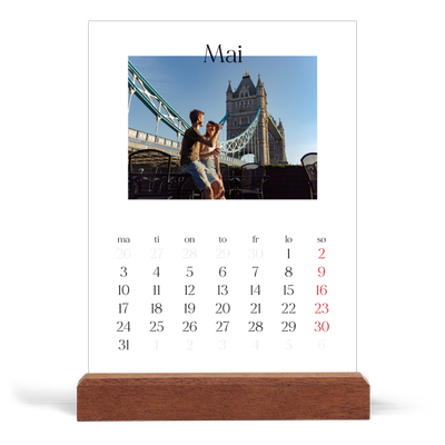Bordkalender med trestativ - Stående — Min reiseskildring [kalender-forside]