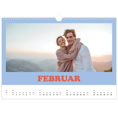 Fotokalender A3 — Retro rammer [Februar]