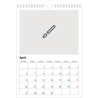 Fotokalender A4 (20 x 30 cm) — Design selv [April]