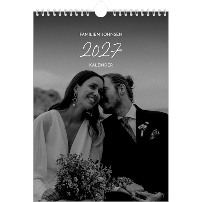 Fotokalender A4 (20 x 30 cm) — Elegant skrift [kalender-forside]