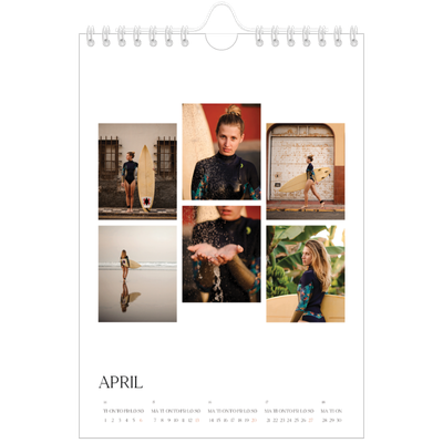 Fotokalender A5 — Surfing i solnedgang [April]