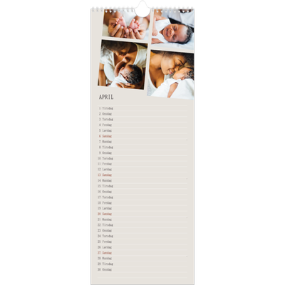 Fotokalender smal  — Bilder i bevegelse [April]