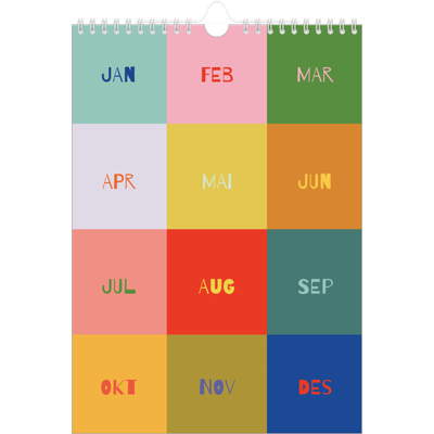 Fotokalender A4 (20 x 30 cm) — Fargerik kalender [kalender-forside]