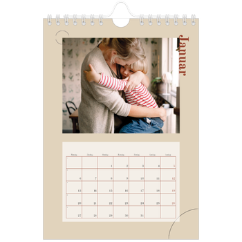 Fotokalender A5 — Asymmetrisk tekst