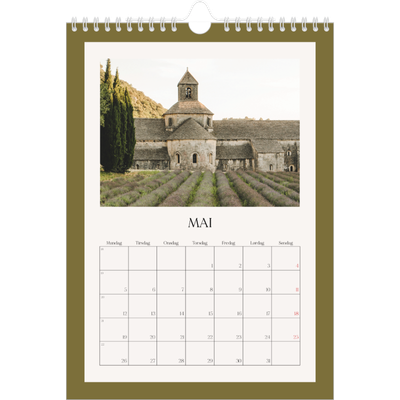Fotokalender A4 (20 x 30 cm) — Klassiske farger [kalender-forside]