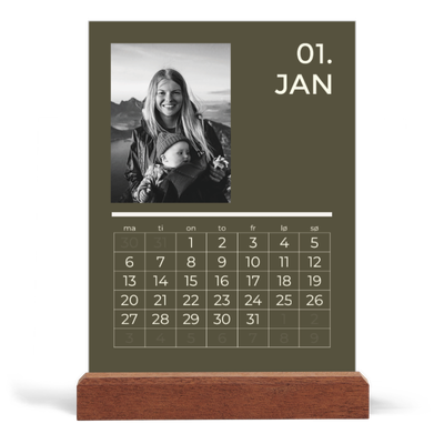 Bordkalender med trestativ - Stående — Moderne og dristig [Januar]