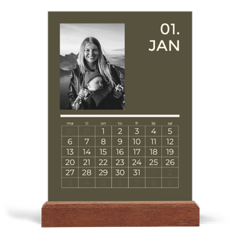Bordkalender med trestativ - Stående — Moderne og dristig