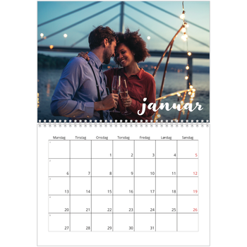 Fotokalender A4 dobbel — Håndskrift på bildet