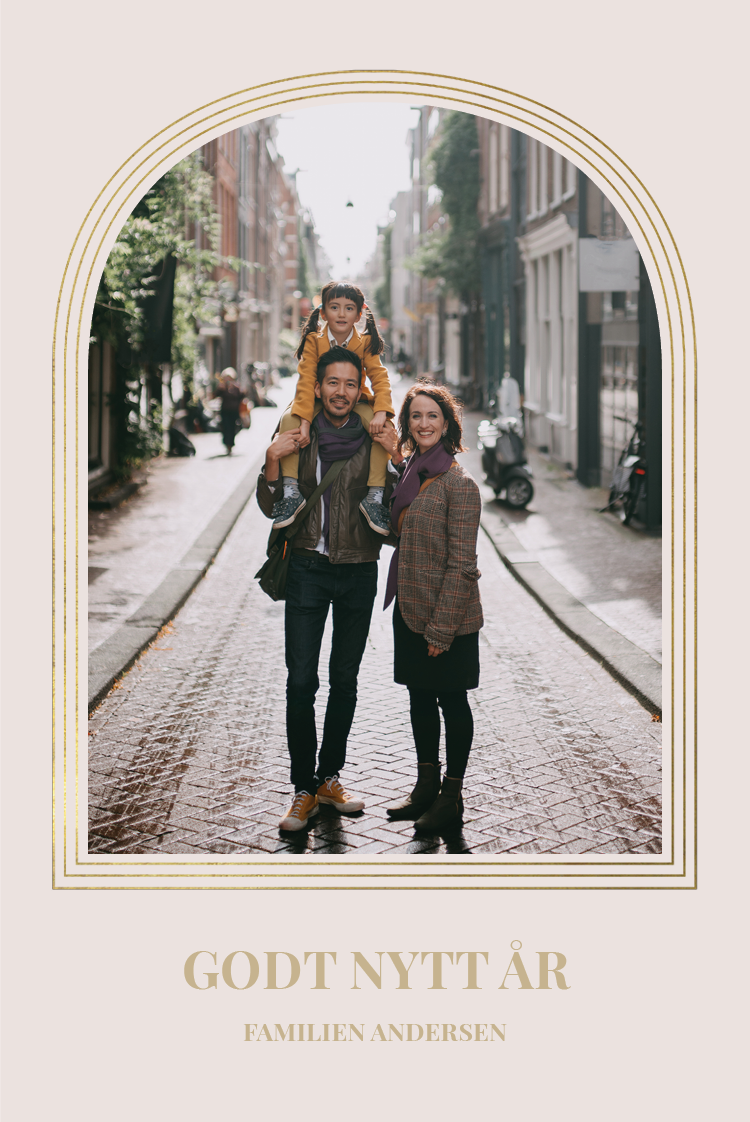 Fotokort — Buet gullramme