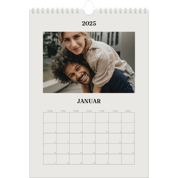 Fotokalender A4 — Simpelt og moderne