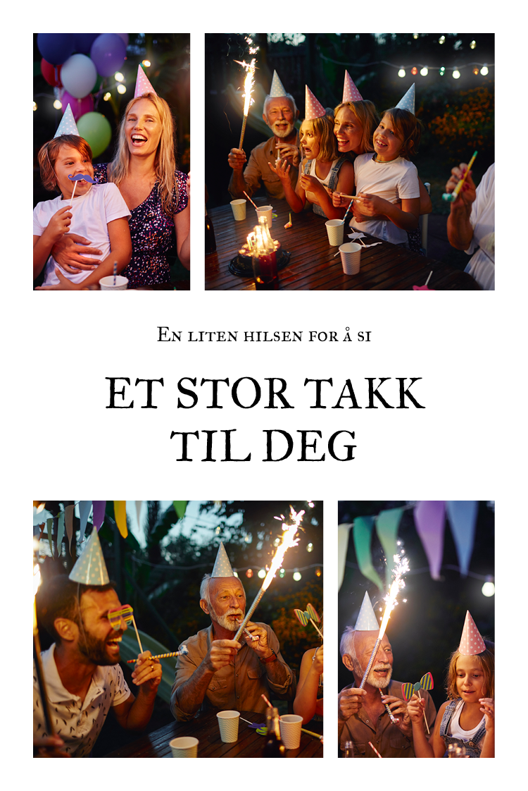 Takkekort — Tid for fest!