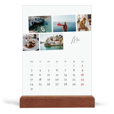 Bordkalender med trestativ - Stående — Byferie (hvit) [kalender-forside]