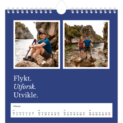 Månedskalender kvadratisk — Redaksjonell Jord [Februar]