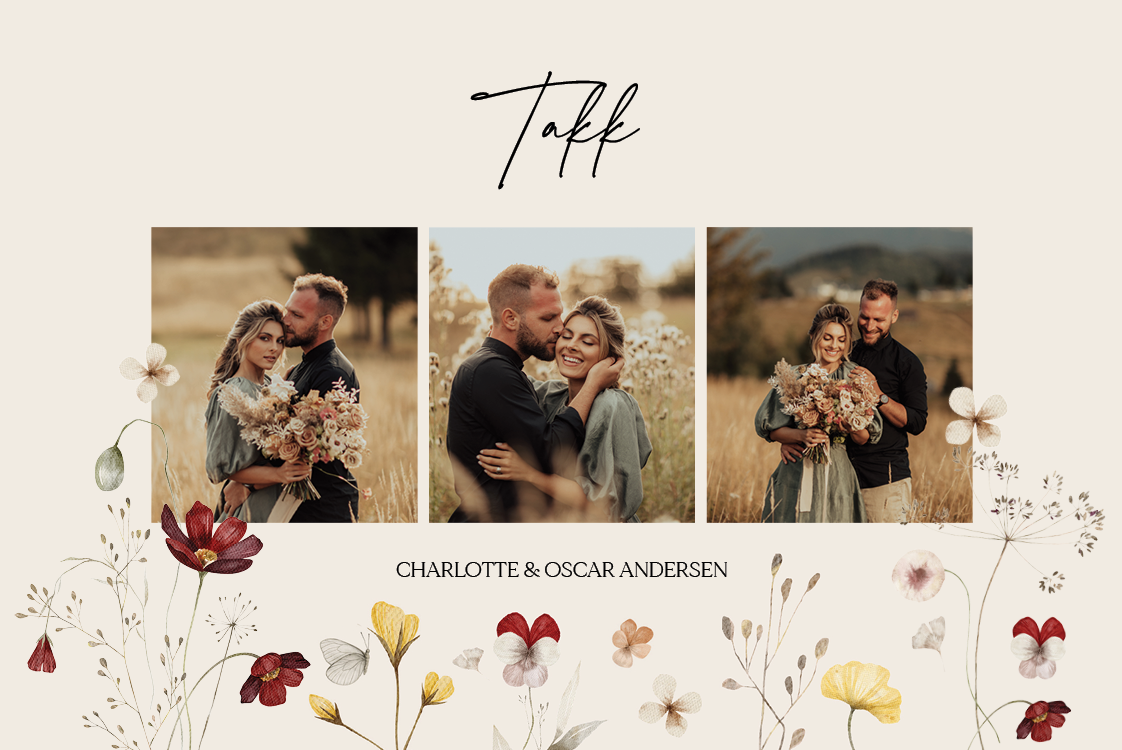 Takkekort — Naturlige bryllupsløfter