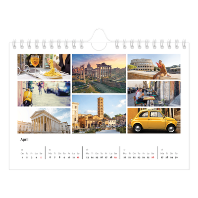 Fotokalender A5 — Bilderutenett [April]