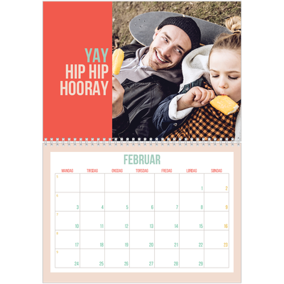 Fotokalender A4 dobbel (30 x 40 cm) — Lyst og vakkert [Februar]