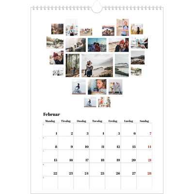 A3 Månedskalender — Collage shapes [Februar]