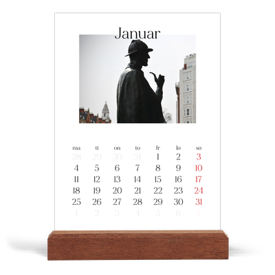 Bordkalender med trestativ - Stående — Min reiseskildring [Januar]