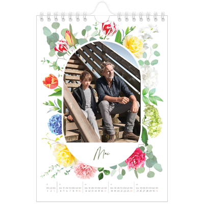Fotokalender A5 — Klassiske blomster [kalender-forside]