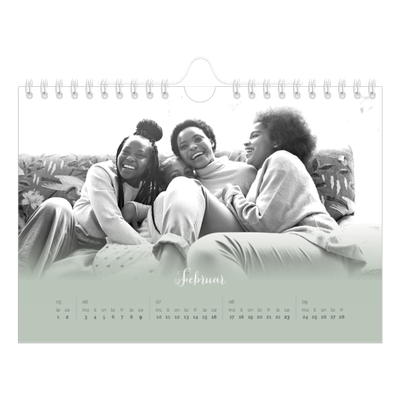Fotokalender A5 — Grønn gradering [Februar]