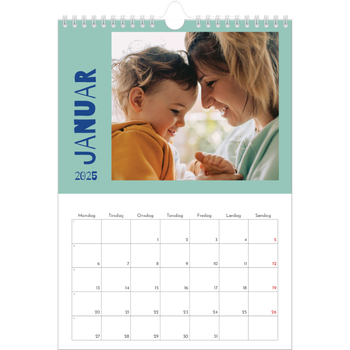 Fotokalender A4 — Fargerik kalender