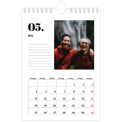 Fotokalender A5 — Serif og øyeblikk [kalender-forside]