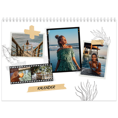 Fotokalender A4 dobbel (30 x 40 cm) — Scrapbook stil [kalender-forside]