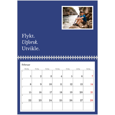 Fotokalender A4 dobbel (30 x 40 cm) — Redaksjonell Jord [Februar]