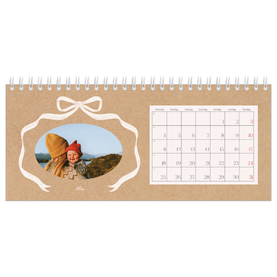 Bordkalendere — Ramme med sløyfe [kalender-forside]