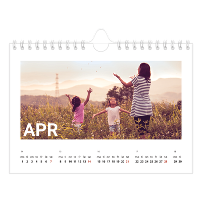 Fotokalender A5 — Stor måned [April]