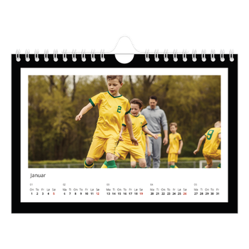 Fotokalender A5 — Svart bakgrunn