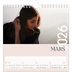 Månedskalender kvadratisk — Overlappende tekst [Mars]