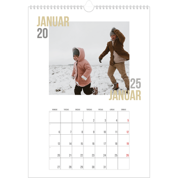 Fotokalender A3 — Dublett tekst