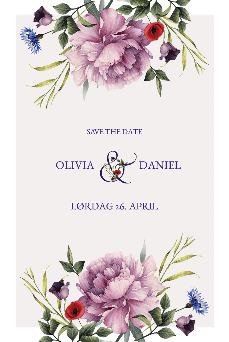 Save the date — Fargerike blomster