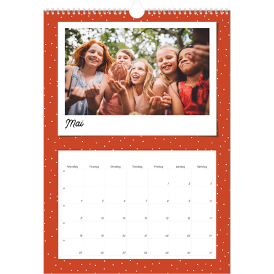 A3 Månedskalender — Fargerike minner [kalender-forside]