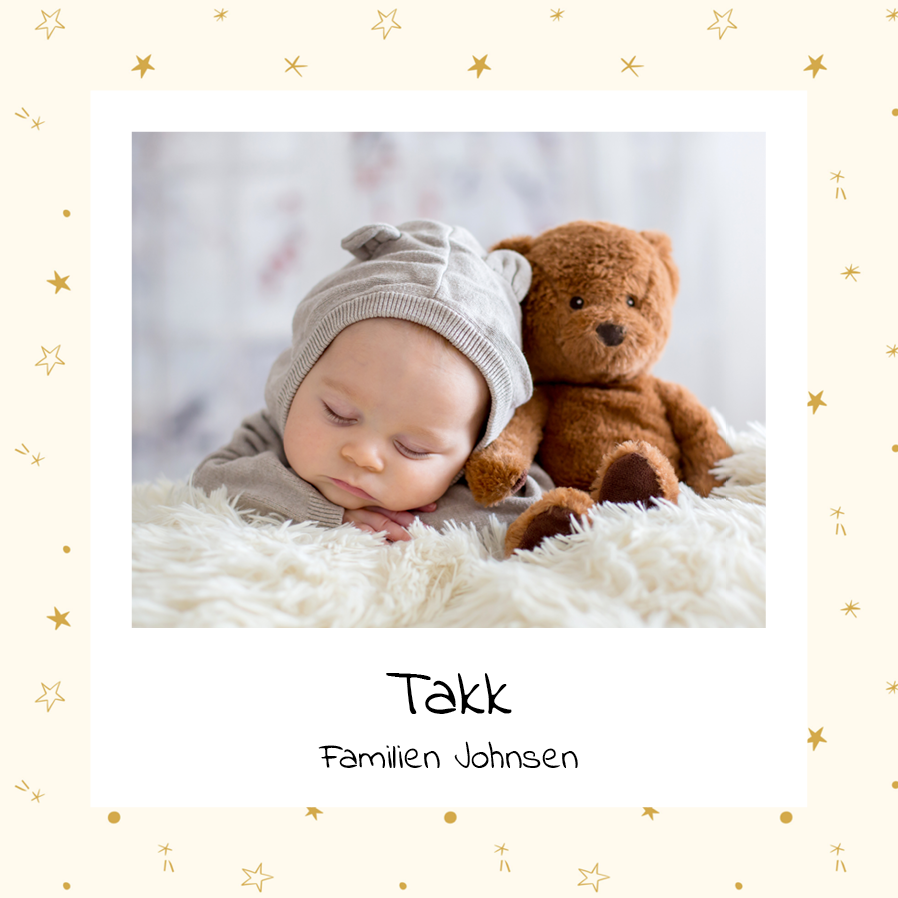 Takkekort — Vår lille stjerne